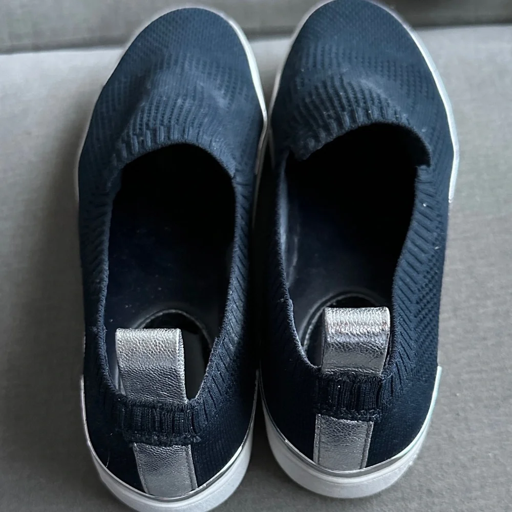 MICHAEL Michael Kors women's Navy Knit Slip-On Sneakers - Picture 2 of 3